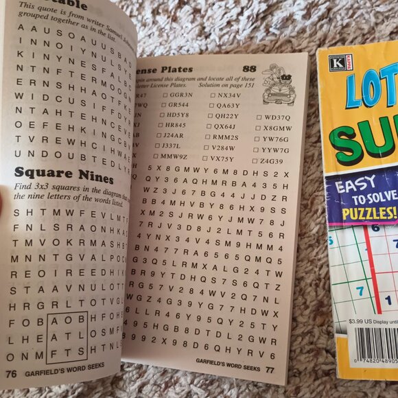 Lot of 2 puzzle books - word search and sudoku - Garfield - Picture 4 of 4